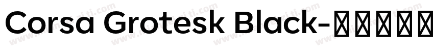 Corsa Grotesk Black字体转换